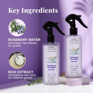 Rosemary & Rice Water Hair Spray- 200ml Pack of 2